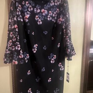 New Tommy Hilfiger Floral Black Dress.